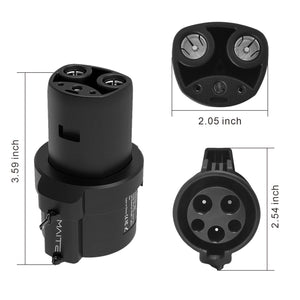 [For Tesla Only] Maite High-Speed EV Charging with J1772 to Tesla Model Adapter Converter - 80Amp/250V AC With Charger Lock