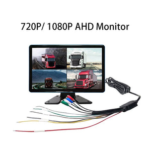 10.1 inch Touch Screen Car/RV/Bus/Truck AHD Monitor System 1080P Vehicle CCTV Camera HD Night Vision Reversing Parking Recorder