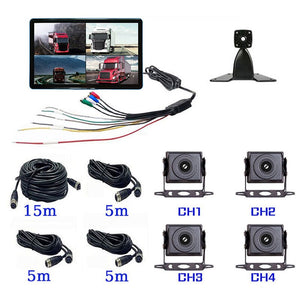 10.1 inch Touch Screen Car/RV/Bus/Truck AHD Monitor System 1080P Vehicle CCTV Camera HD Night Vision Reversing Parking Recorder