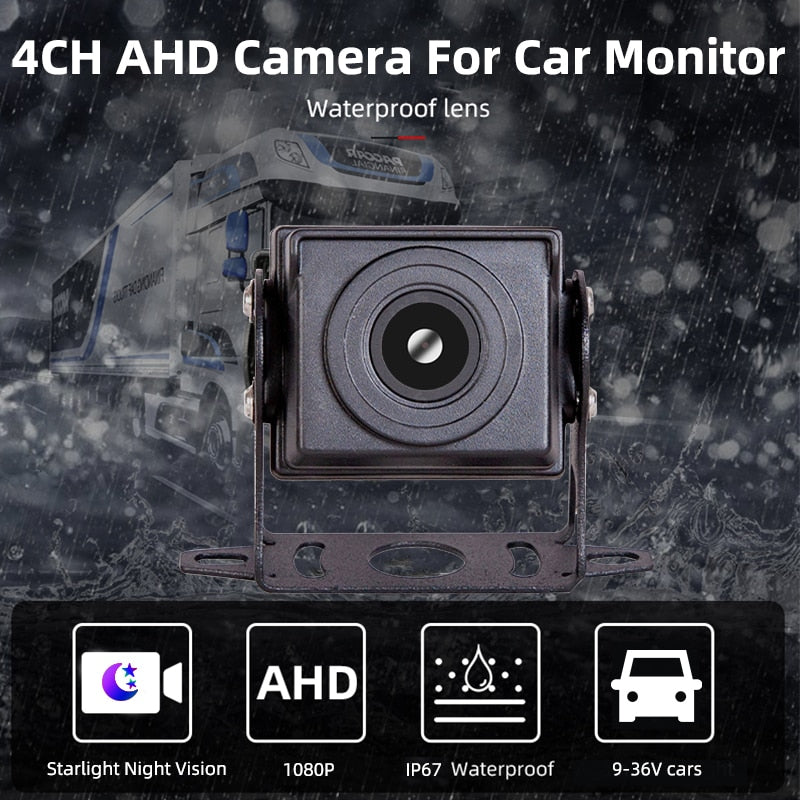 10.1 inch Touch Screen Car/RV/Bus/Truck AHD Monitor System 1080P Vehicle CCTV Camera HD Night Vision Reversing Parking Recorder