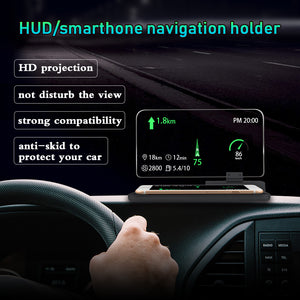 6 Inches Car GPS Mobile Head Up Display Holder with HD Image Reflection