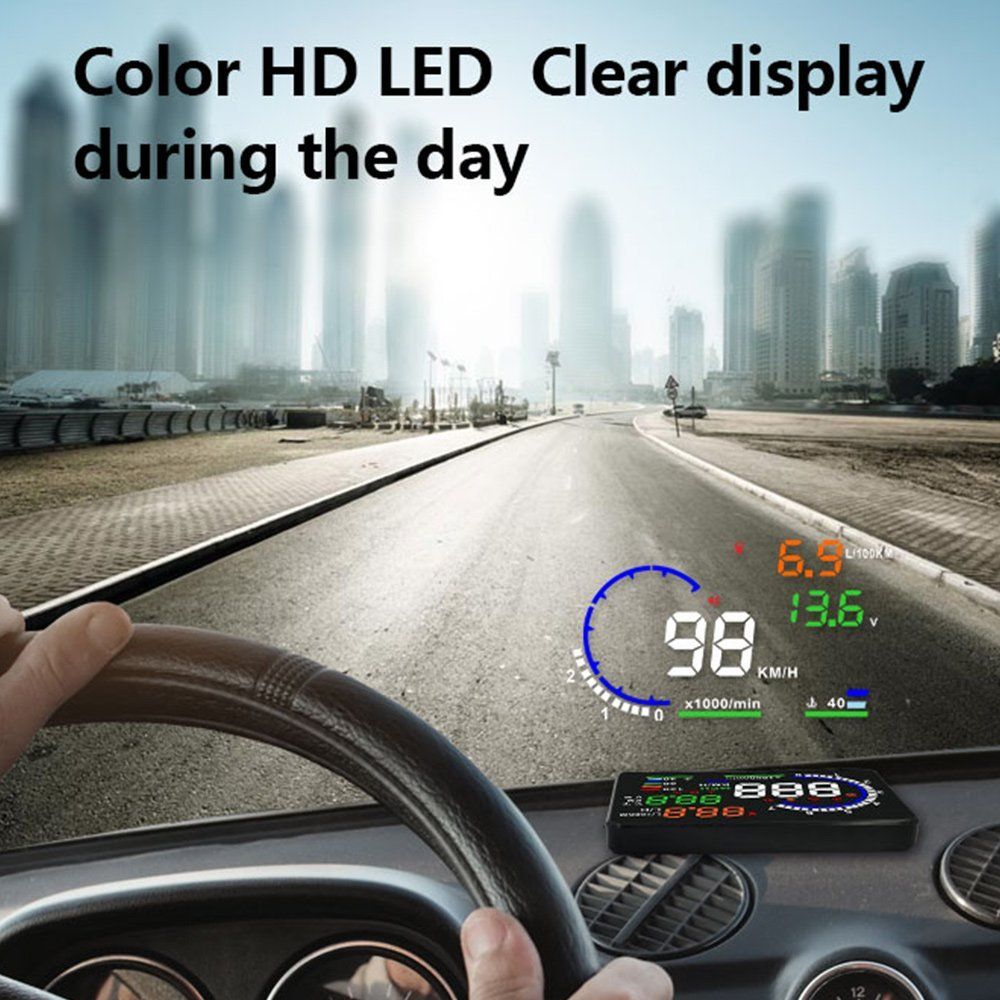 Arestech HUD 5.5 inches A8 OBD2 Windshield Head Up Display