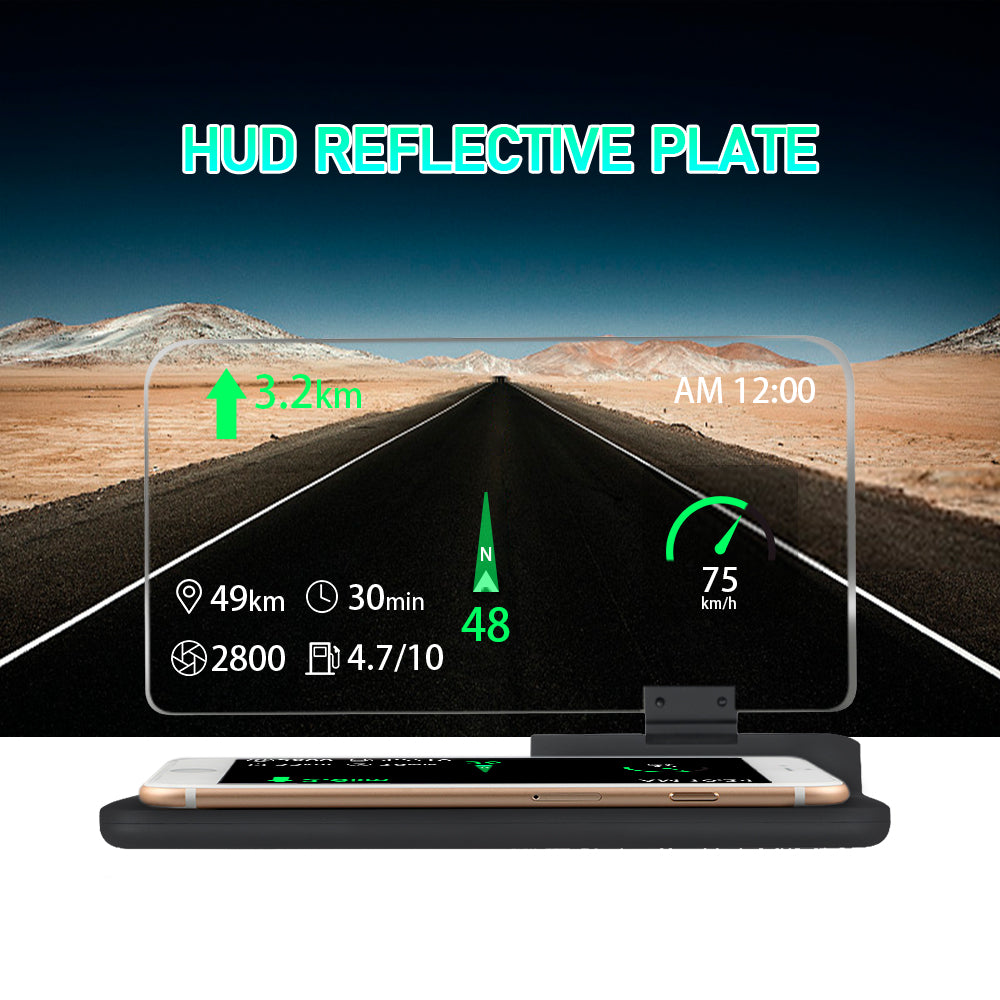 6 Inches Car GPS Mobile Head Up Display Holder with HD Image Reflection