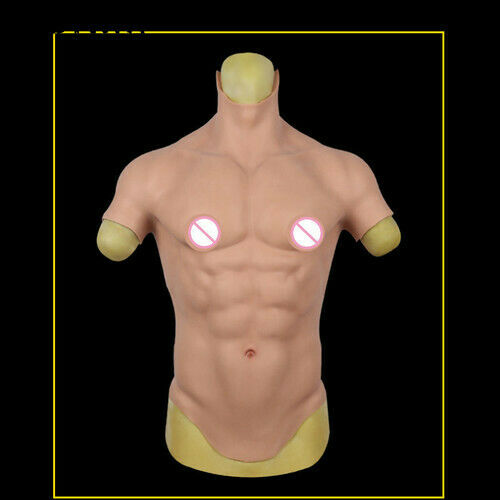 Men's Silicone Chest Abdominal Muscle