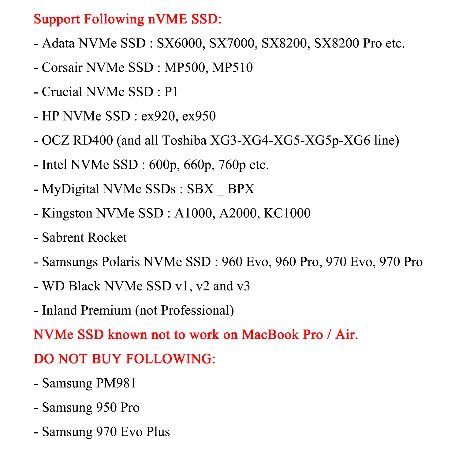 M.2 NVME Macbook SSD Convert Adapter for Upgraded MacBook Air Pro Retina Mid 2013-2017, A1465 A1466 A1398 A1502