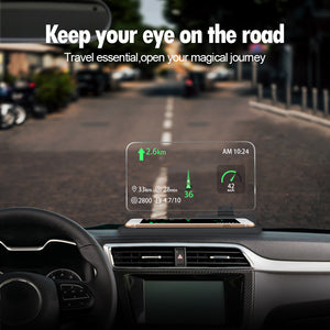 6 Inches Car GPS Mobile Head Up Display Holder with HD Image Reflection