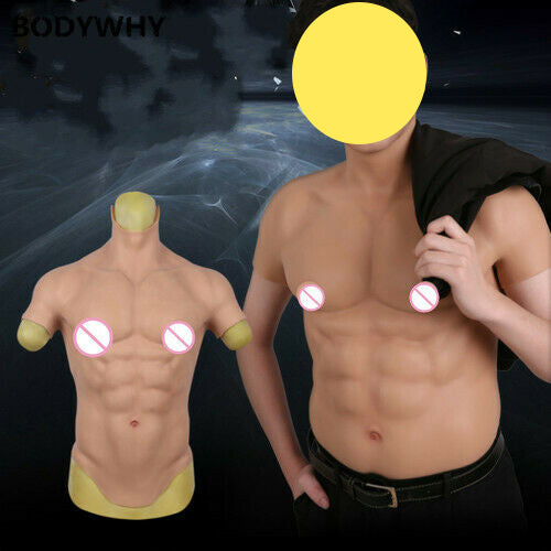 Men's Silicone Chest Abdominal Muscle